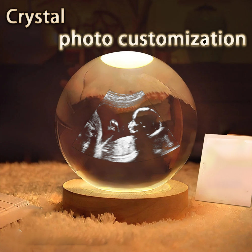 Personalized Pregnancy Orb + FREE LED Stand