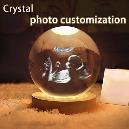 Personalized Pregnancy Orb + FREE LED Stand